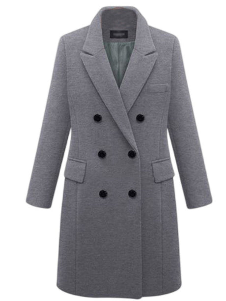 Double-breasted Suit Jacket For Autumn And Winter Formal Casual Coat