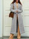 Large Lapel Faux Lambskin Suede Daily Leisure Party Overcoat