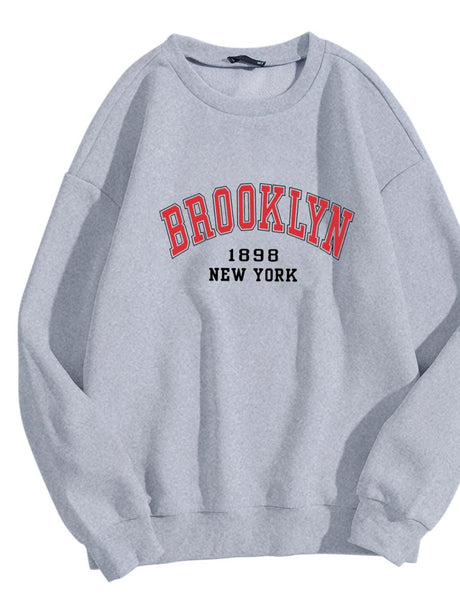 Liber Autumn Women's Printed Letter Sweatshirts&Hoodies