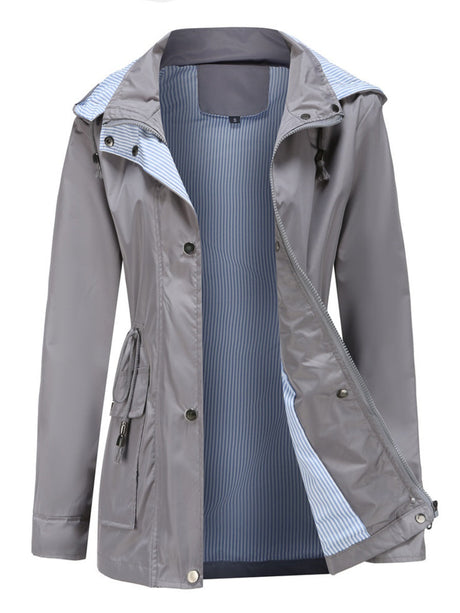 Removable Cap Water Proof Pocket Hooded Jackets