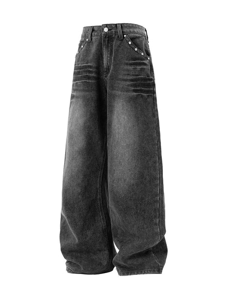 Liber Autumn Men's Pocket decoration Jeans