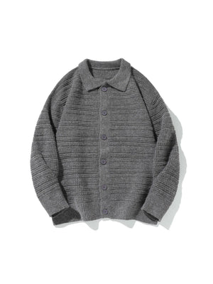 Old Money Style Cleanfit Retro Cardigan Sweater