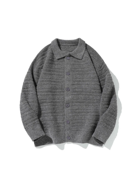 Old Money Style Cleanfit Retro Cardigan Sweater