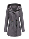 Cotton Loose Solid Color Pocket Hooded Jackets