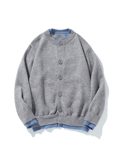 Retro Fake Two Pieces Loose Cardigans