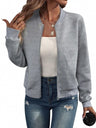 Liber Autumn Women's Zipper Geometric Patterns Jackets