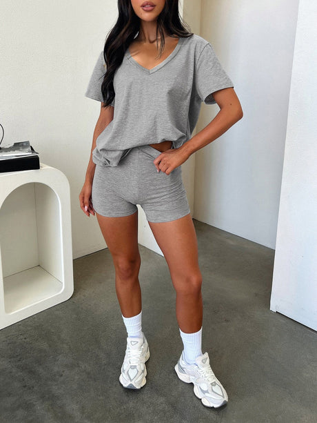 Liber Spring Women's Solid Color None 2-piece Sets