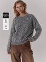 100% Wool Flecked Crew-Neck Sweater