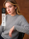 70% Cashmere & Wool Seamless Cable-Knit Sweater
