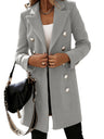 Long Sleeve Suit Collar Double-breasted Coats