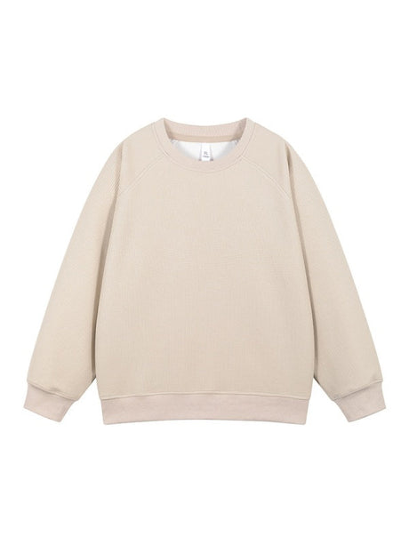 Liber Autumn Neutral wear Splicing Solid Color Sweatshirts&Hoodies