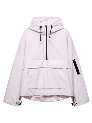 Casual Workwear Style Hooded Pocket Zipper Jacket