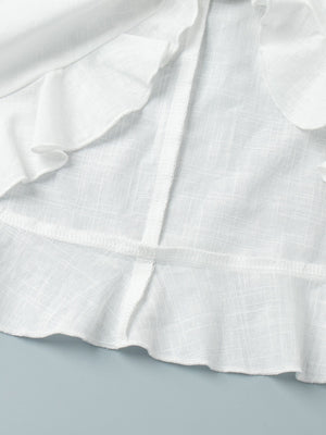 Pure Cotton Lapel Hip-hugging Shirts Mini&Short Dresses