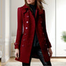 Double-breasted With Medium-length Buttons Lapel Daily Leisure Workwear Coat