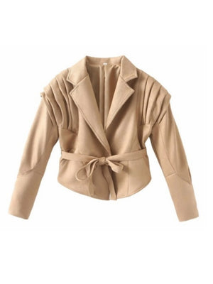 Lace-up Faux Leather Jacket