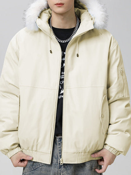 Large Fur Collar Workwear Parker