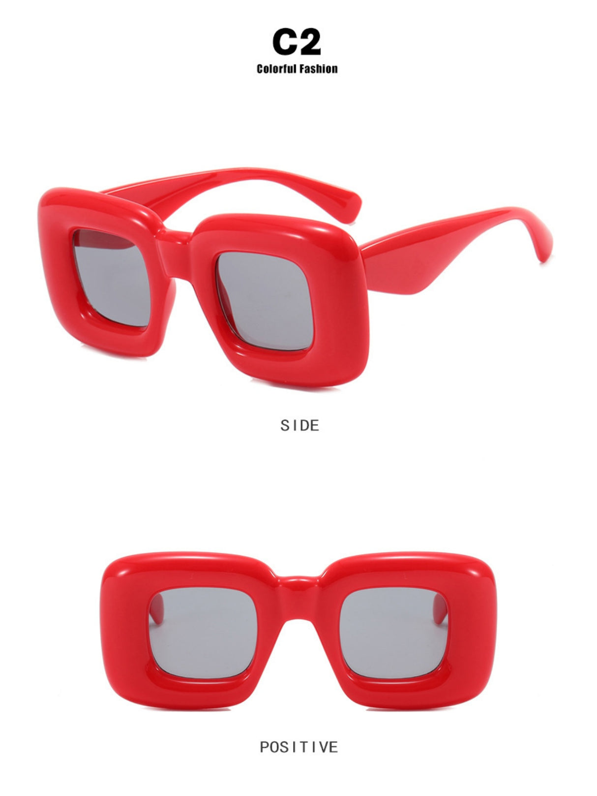 Irregular Full-rim Square Fashion Glasses