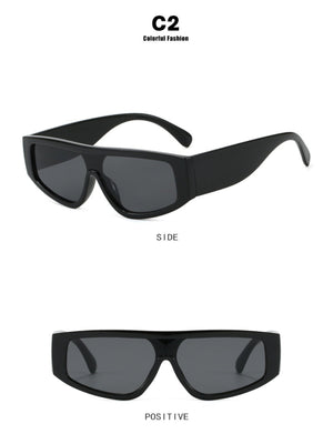 Lunettes de soleil élégantes à blocs de couleur