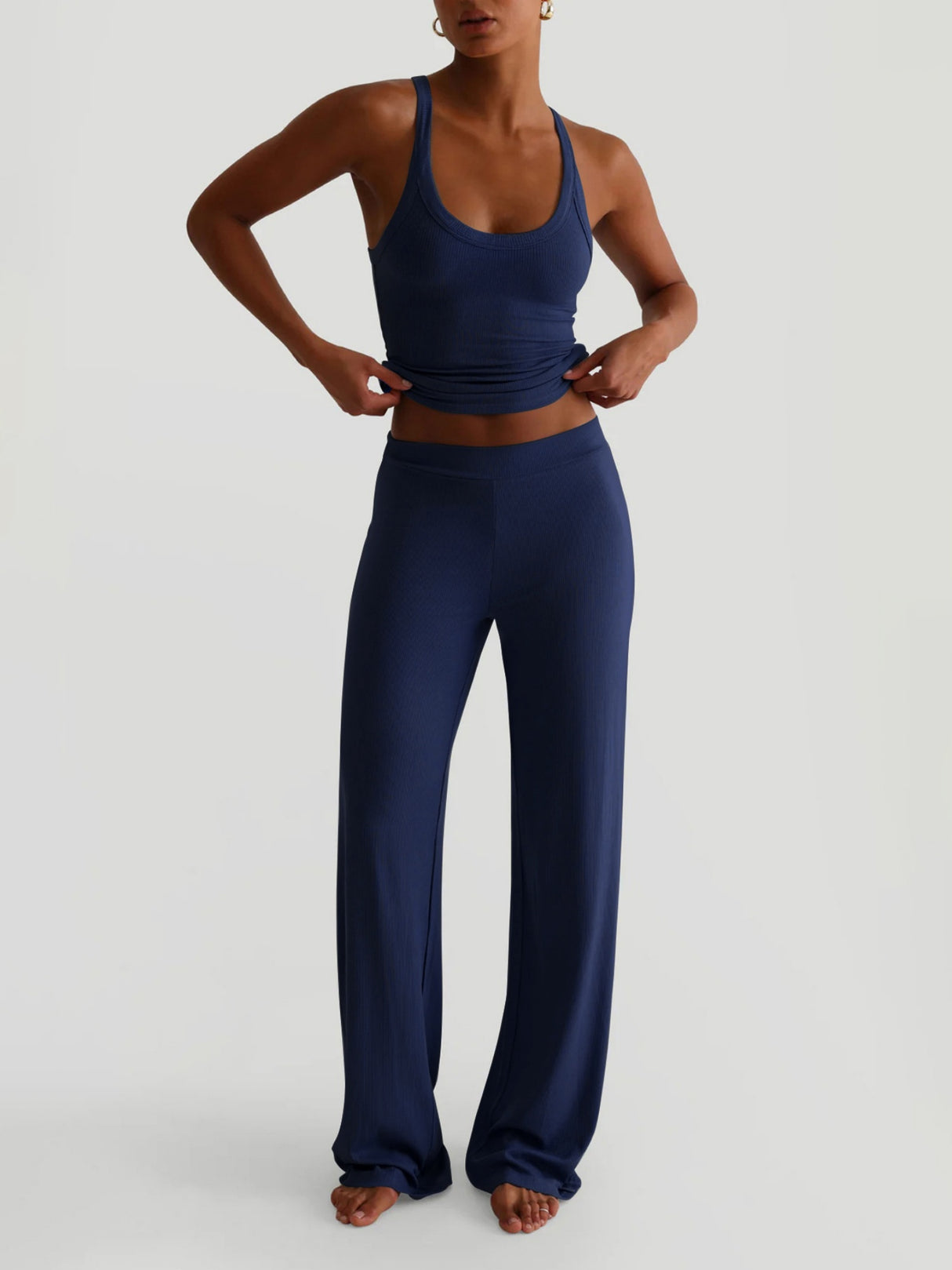 Tank Top Bodycon Trousers Exercise Yoga 2-piece Sets