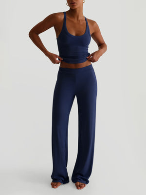Tank Top Bodycon Trousers Exercise Yoga 2-piece Sets