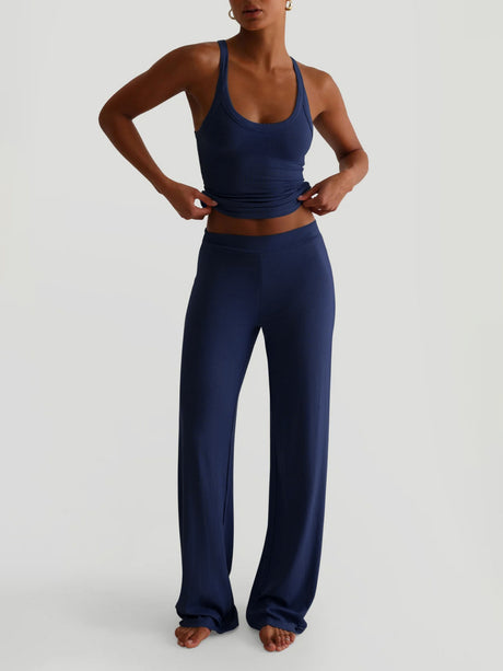 Tank Top Bodycon Trousers Exercise Yoga 2-piece Sets