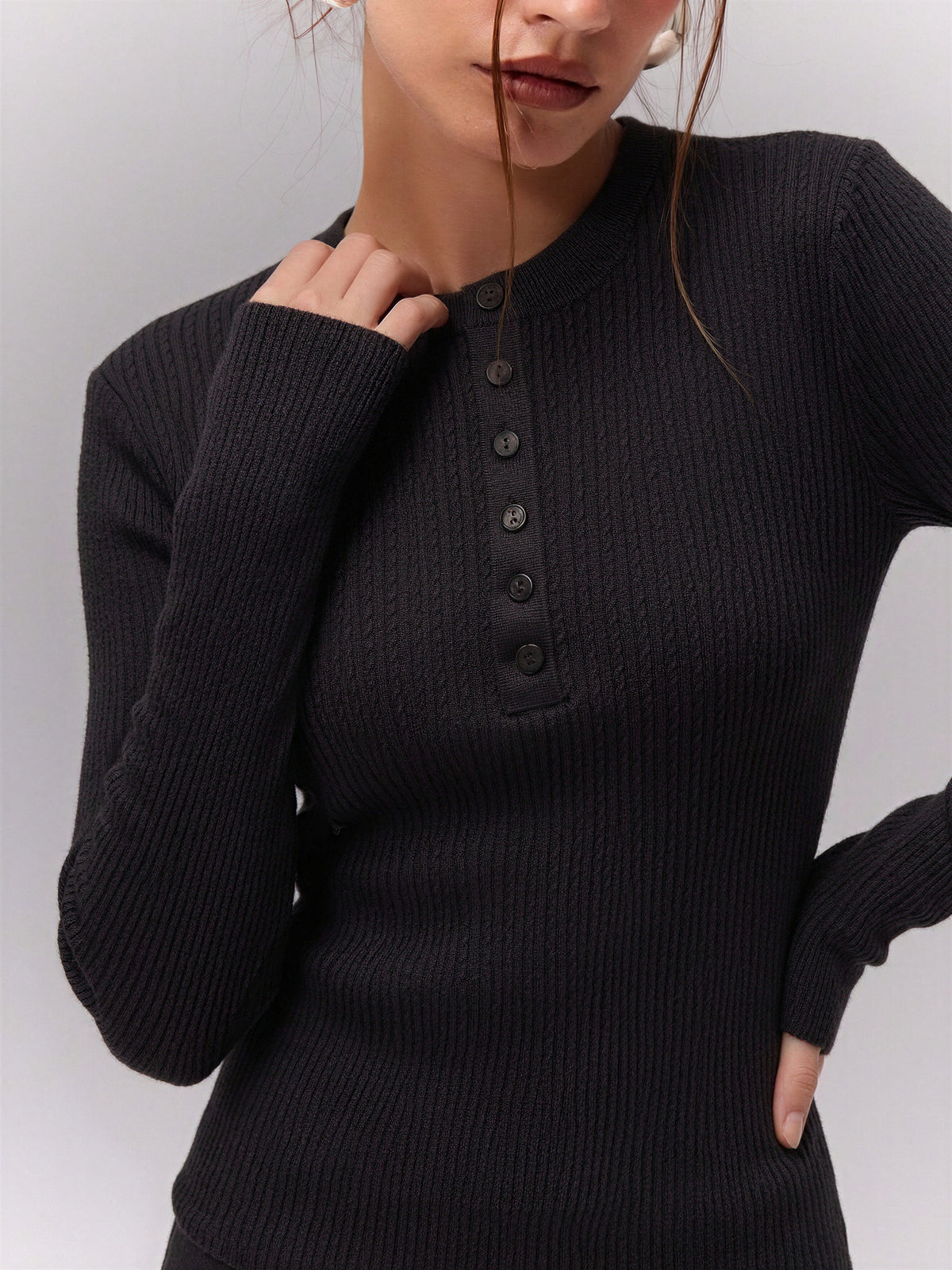 100% Superfine Wool Polo Collar Pullover Sweater
