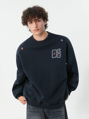Liber Autumn Men's Embroidered Pattern Pattern Sweatshirts
