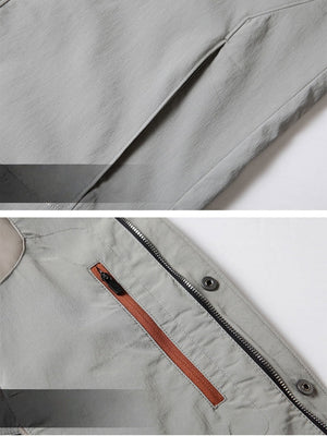 Business 4-Way Stretch Stand-Collar Zip-Up Lightweight Jacket