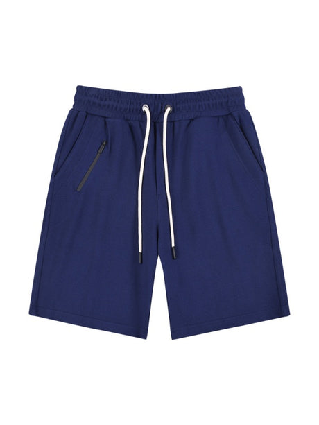 Fake Zipper Sports Drawstring Five Points Shorts