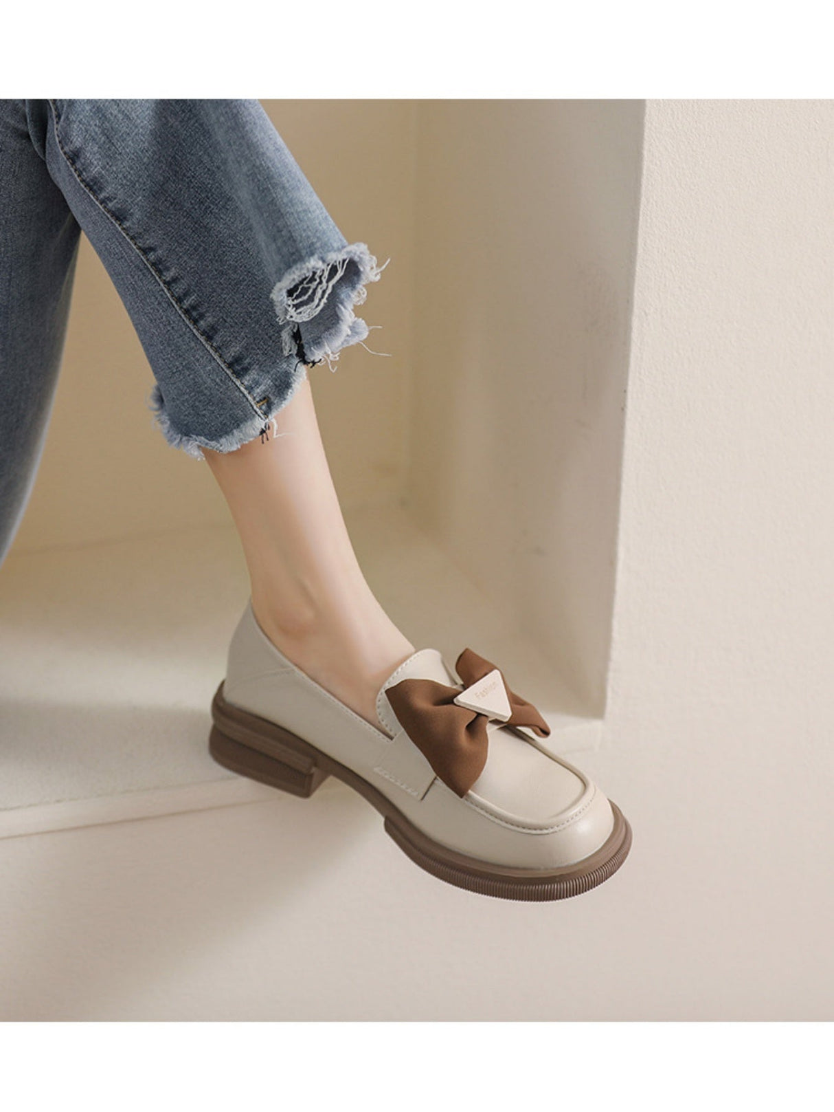 Liber Spring and Autumn Bowknot Women's Loafers