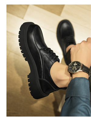 Liber Four Seasons Thick-Sole Men's Black Shoes