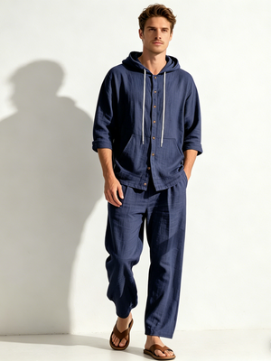 Leisure Flax Beach Hooded Set 2-piece Sets