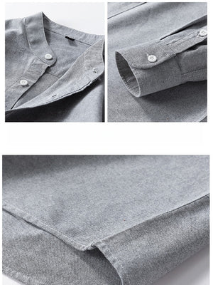 Liber Summer Men's Pocket decoration Solid Color Shirts