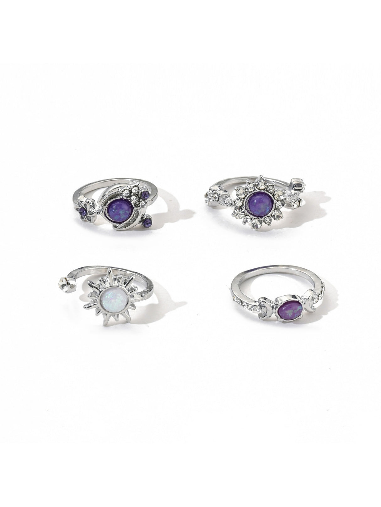 Colored Gemstone Ring Set