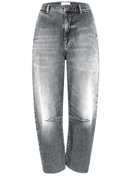 Straps Denim Jacket Jeans Solid Color 2-piece Sets