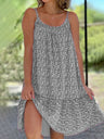 Floral Print Large Skirt Camisoles Mini&Short Dresses