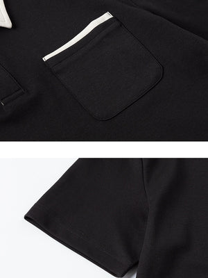 Color-blocked Leisure Polo Shirt