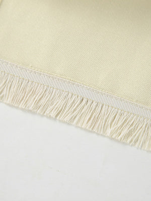 Straight raw-edge skirt