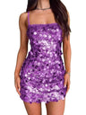 Sequined Backless Mini Dress