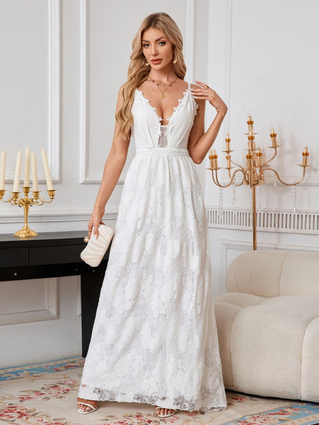 Lace Wedding Dress Formal Dress Maxi Dresses