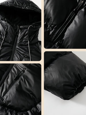 Light Outdoor Thickening Keep Warm Hooded Cotton Clothes Coat