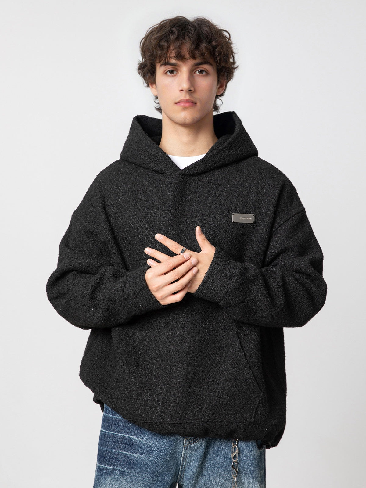 Liber Autumn Men's Metal decoration Sweatshirts&Hoodies