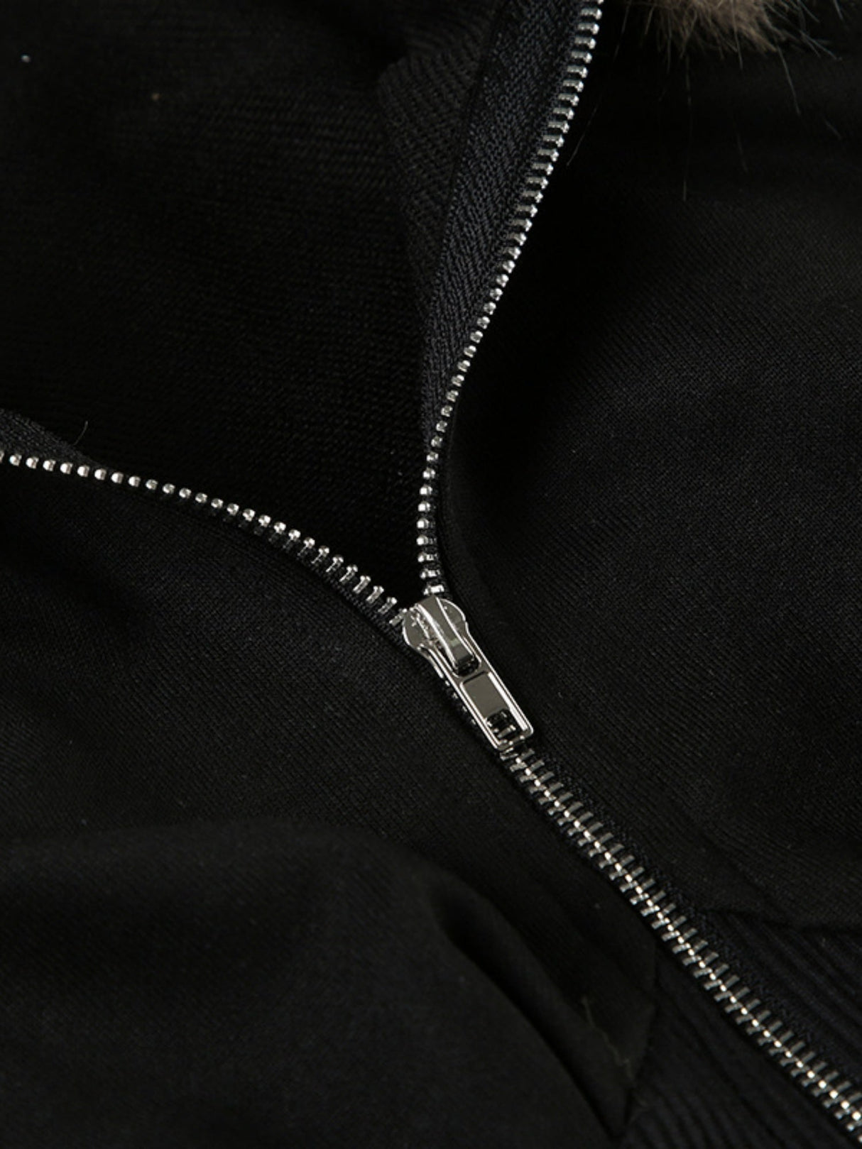 Waist Shaping Plush Patchwork Hoodies Zipper Jackets