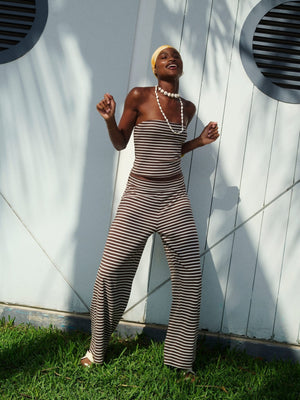 Sexy Slim Fit Casual Striped Suit