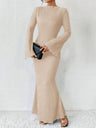 Hip-hugging Long Sleeve Slim-fit Maxi Dresses