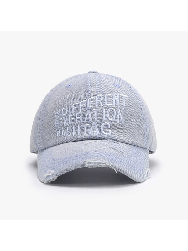 Letter Embroidery Washed Baseball Caps