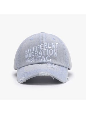 Letter Embroidery Washed Baseball Caps
