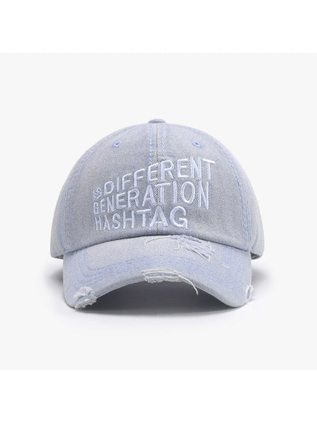 Letter Embroidery Washed Baseball Caps