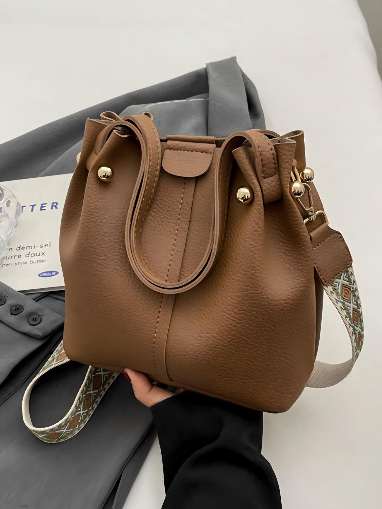 Metal Buckle Crossbody Bag