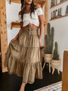 Denim Layered Splicing Cake Skirt